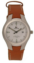 Lacoste White dial, tan leather strap watch 3510L32